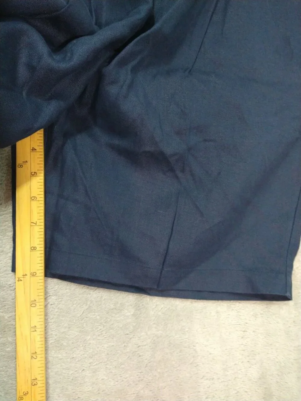 Gap Chino Shorts Mens 38 Blue Linen Pleated High Rise